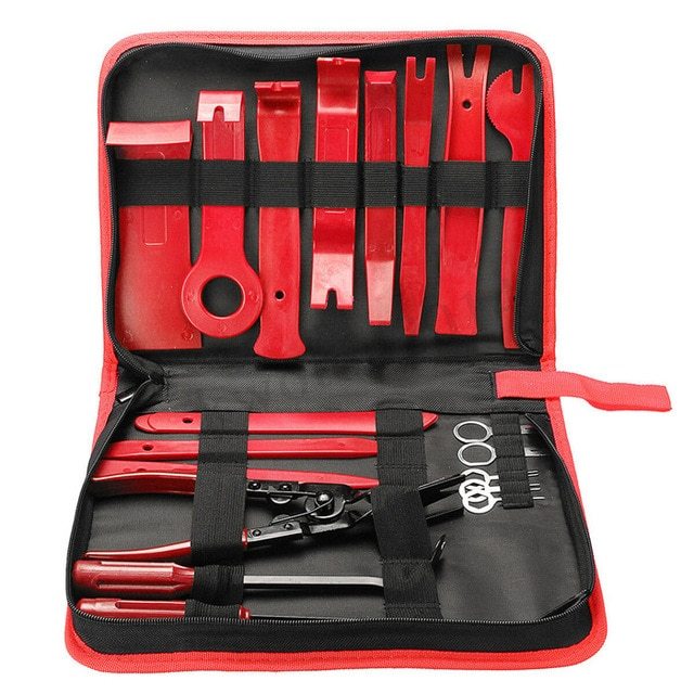 Kit attrezzi smontaggio pannelli auto 28 pz