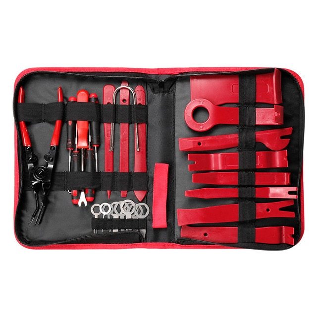 Kit attrezzi smontaggio pannelli auto 28 pz