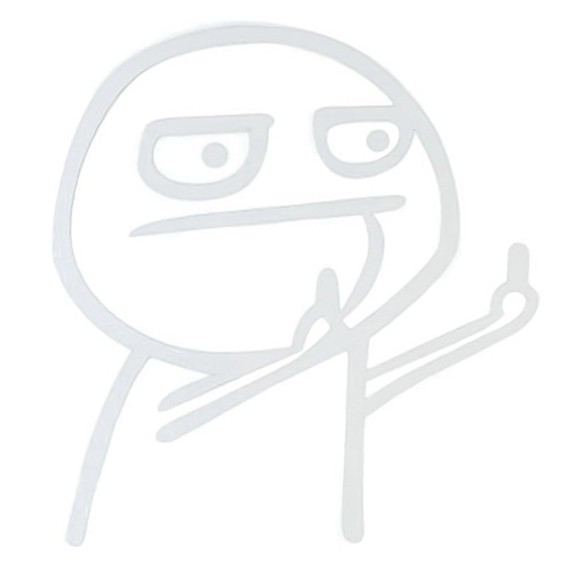 Adesivo auto meme style dito medio - Cargadget.it