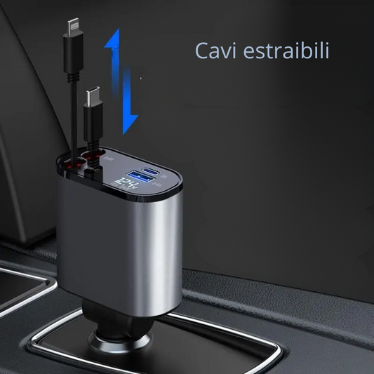 Caricatore accendisigari retrattile fino a 100W - Cargadget.it
