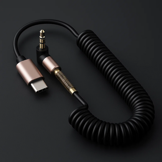 Cavo a molla USB-C a jack 3.5 - Cargadget.it