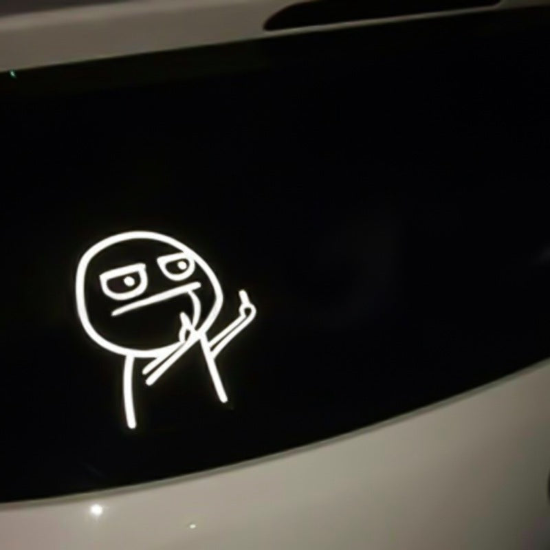 Adesivo auto meme style dito medio - Cargadget.it