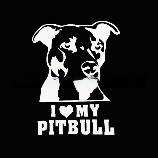 Adesivo auto I Love My Pitbull - Cargadget.it