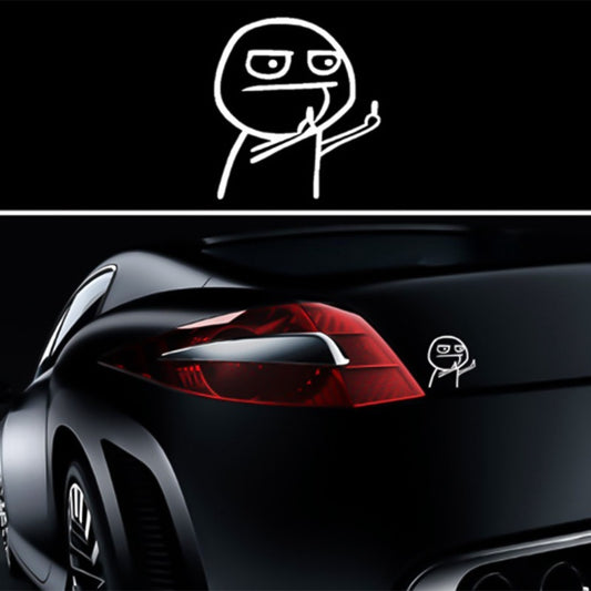 Adesivo auto meme style dito medio - Cargadget.it