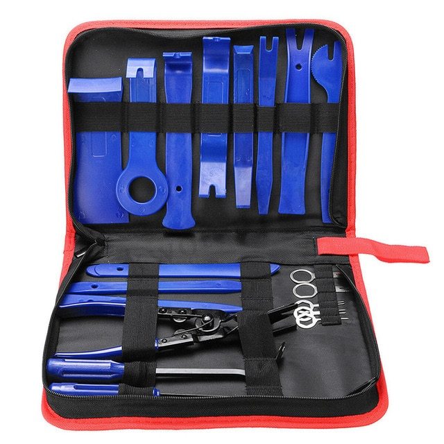 Kit attrezzi smontaggio pannelli auto  28 pz