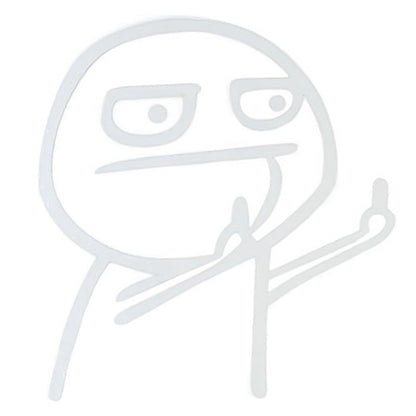 Adesivo auto meme style dito medio - Cargadget.it