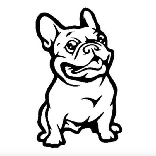 Adesivo bulldog riflettente per auto