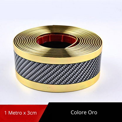 Battitacco adesivo universale effetto fibra di carbonio - Cargadget.it