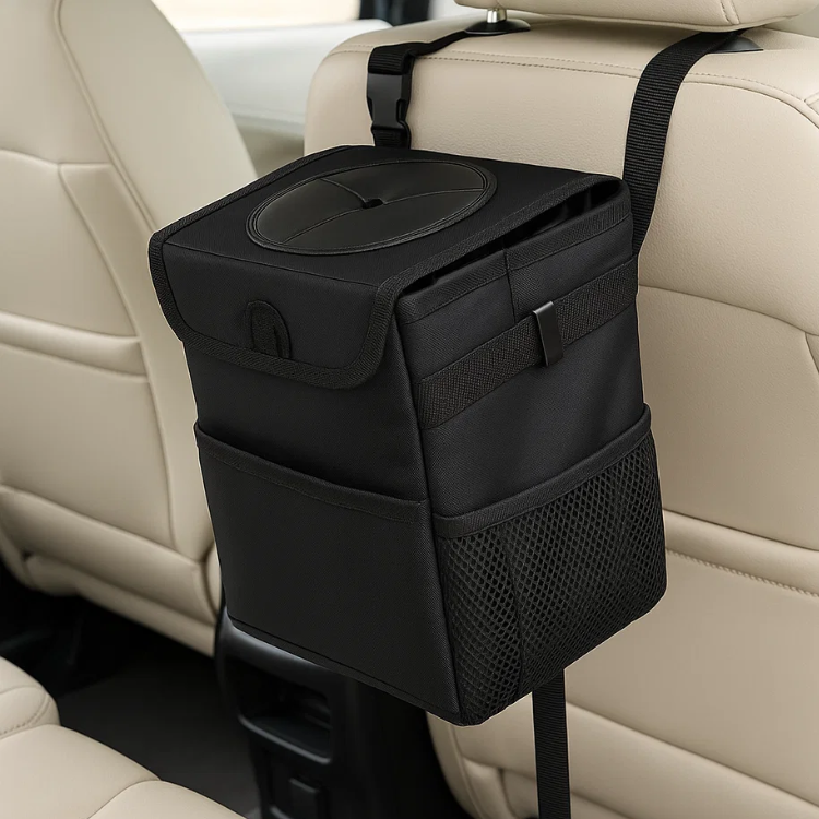 Cestino Auto con Coperchio Impermeabile - Cargadget.it