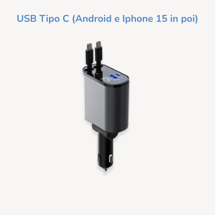 Caricatore accendisigari retrattile fino a 100W - Cargadget.it