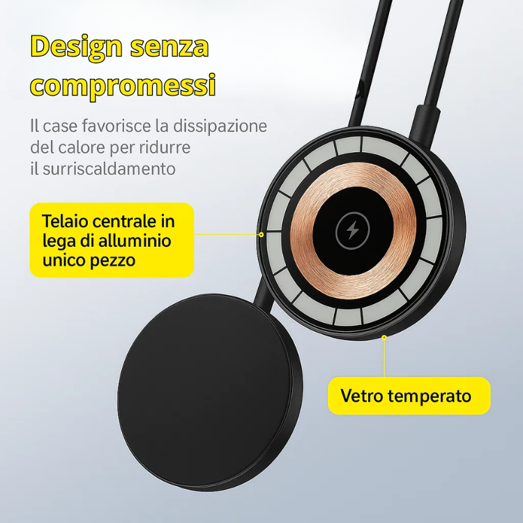 Caricatore wireless auto 15W magnetico - Cargadget.it