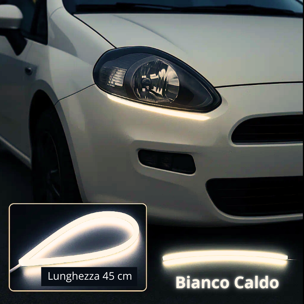 Coppia Strisce LED Luci Diurne DRL Bianche - Cargadget.it