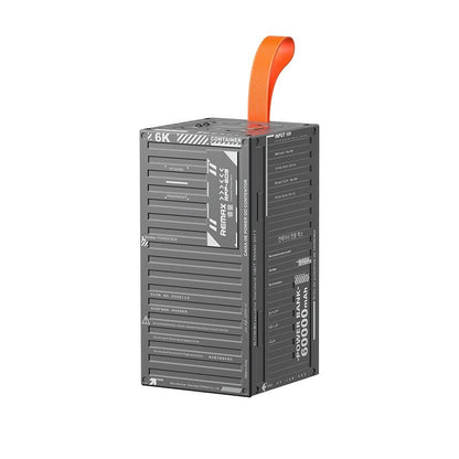 Kit power bank 60000mAh auto con caricatore e cavo per viaggi - Grigio 