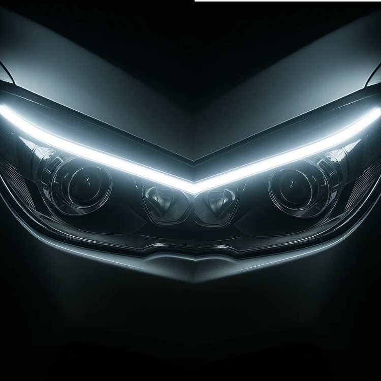 Kit strisce LED auto universali - Luci diurne bianche flessibili - Cargadget.it