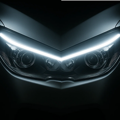 Kit strisce LED auto universali - Luci diurne bianche flessibili - Cargadget.it