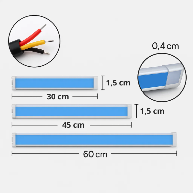 Kit strisce LED auto universali - Luci diurne bianche flessibili - Cargadget.it