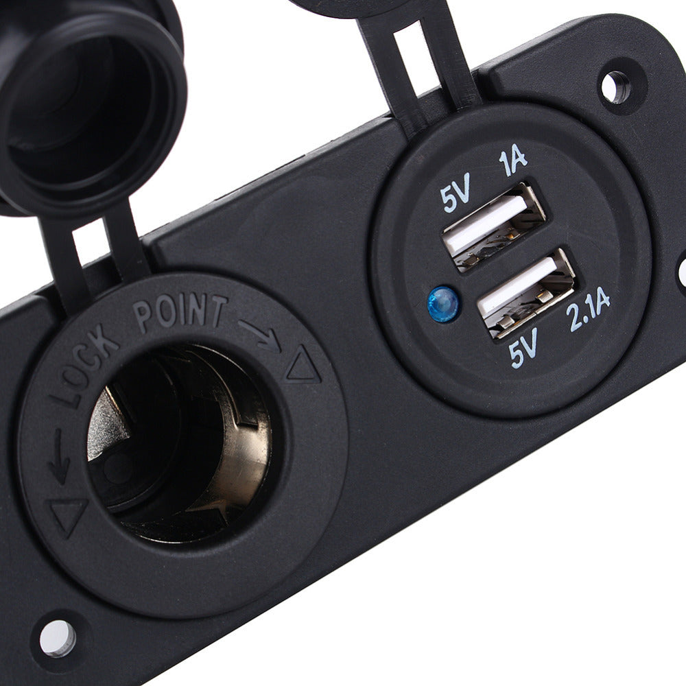 Presa USB per Auto a Pannello con Viti