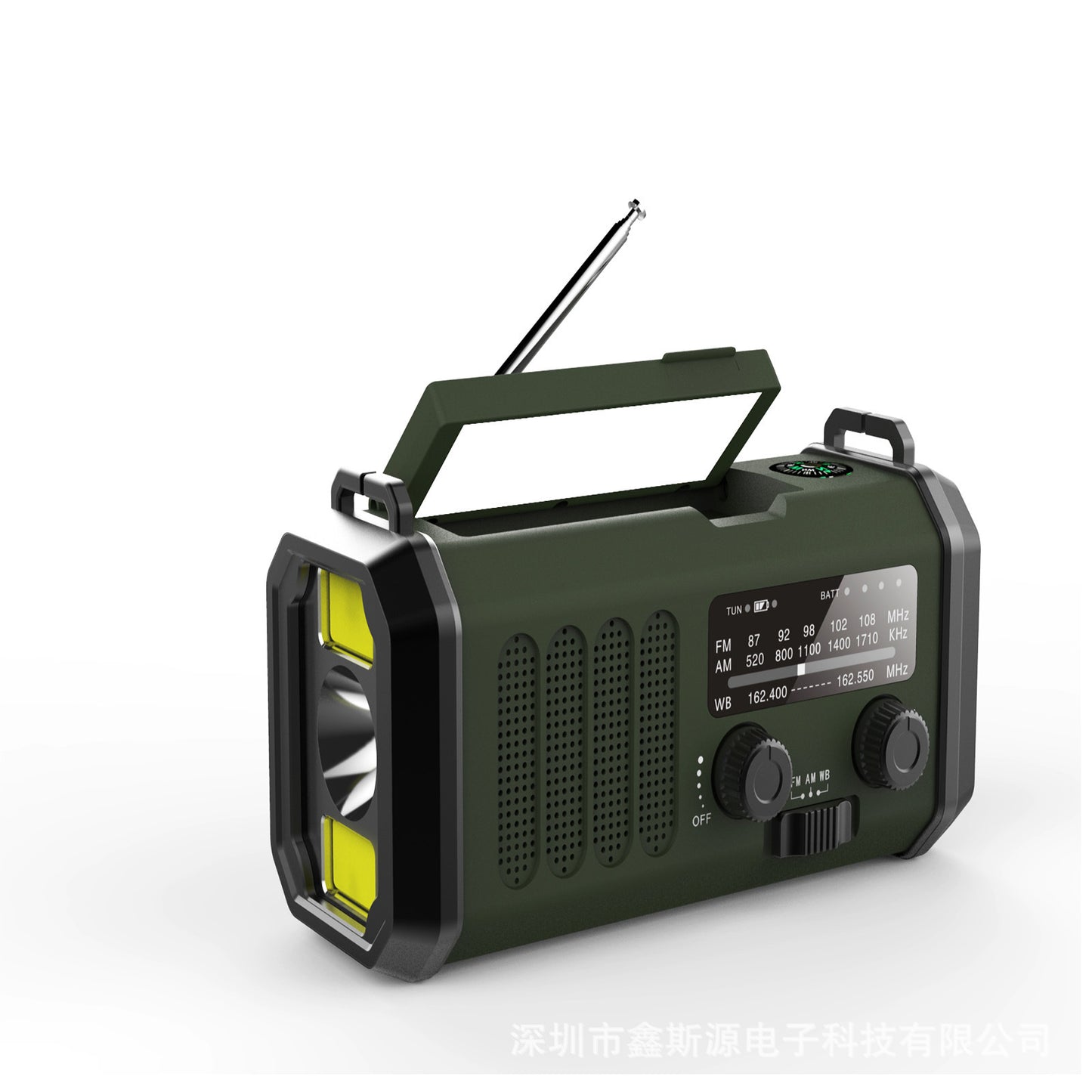 Radio Portatile Ricaricabile con Torcia LED