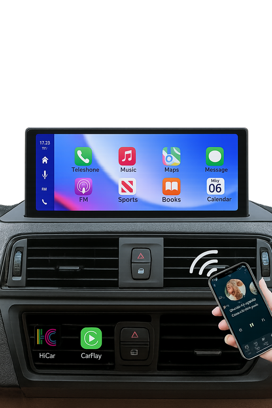 Schermo CarPlay 10" Touch con Bluetooth, Retrocamera e Doppia Registrazione