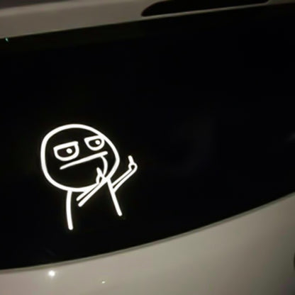 Adesivo auto meme style dito medio - Cargadget.it