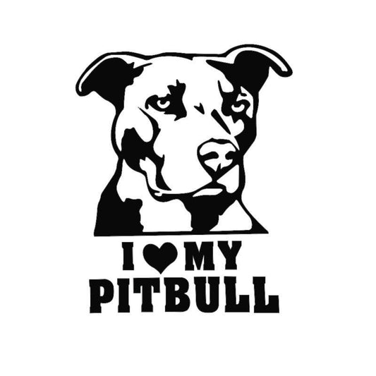 Adesivo auto I Love My Pitbull - Cargadget.it