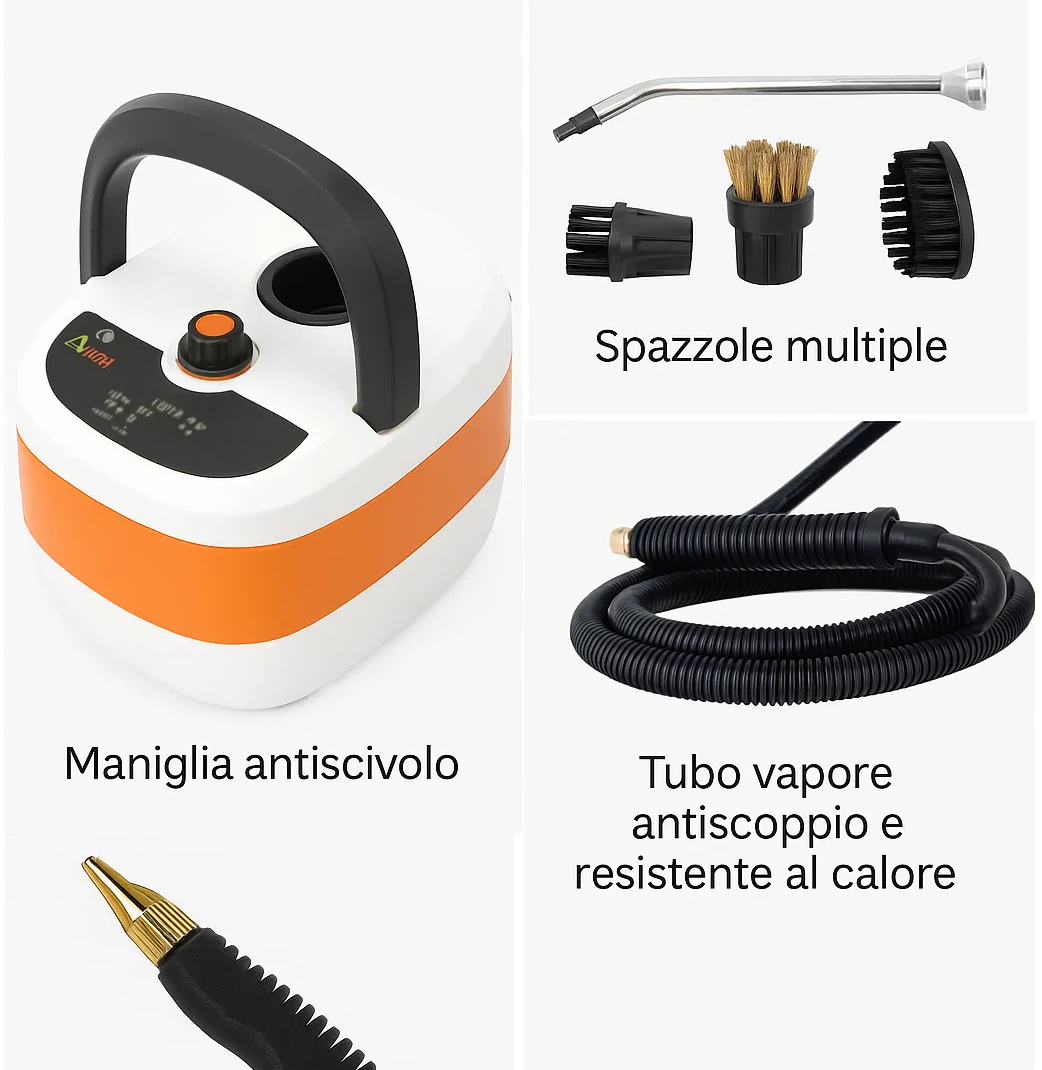 Pulitore a vapore per auto 2500W - Cargadget.it